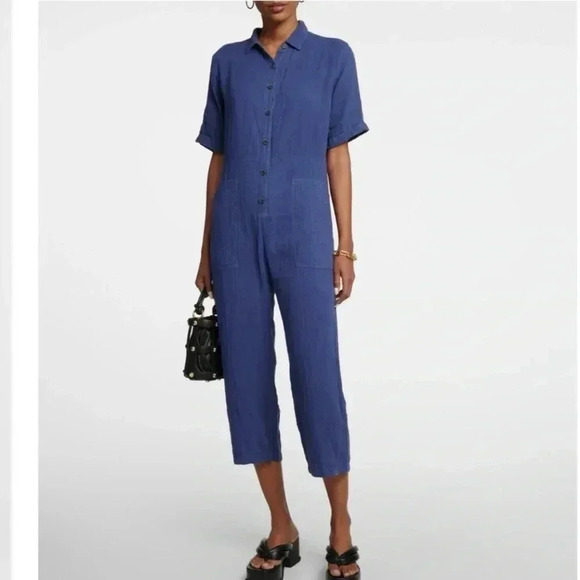 Velvet Elia cotton blue gauze jumpsuit Size XS $346 - Picture 2 of 7